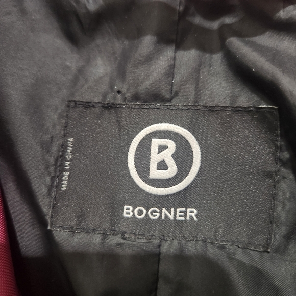 Bogner ski Puffer coat Burgundy Size 8 Down Filling - Picture 3 of 7